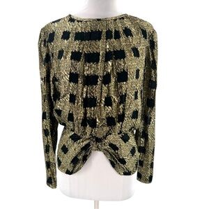 Vintage Rothschild nightlife for Lili Ann metallic bow top sz 12